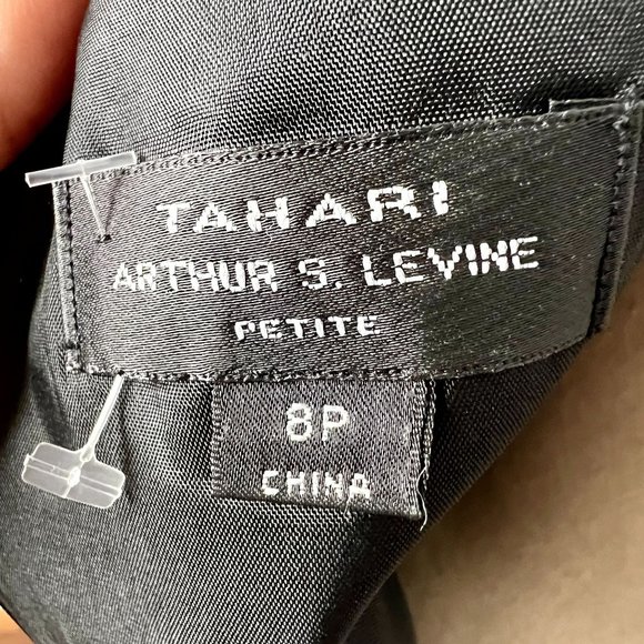 Tahari ASL Gray Short Sleeve Linen Blend Sheath Dress w/ Pockets Size 8 Petite - Picture 7 of 8